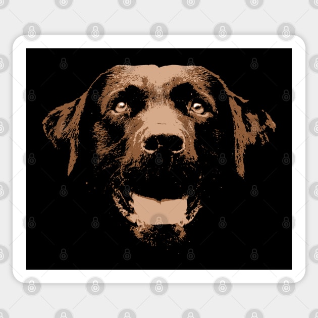 Chocolate Lab Sticker by childofthecorn